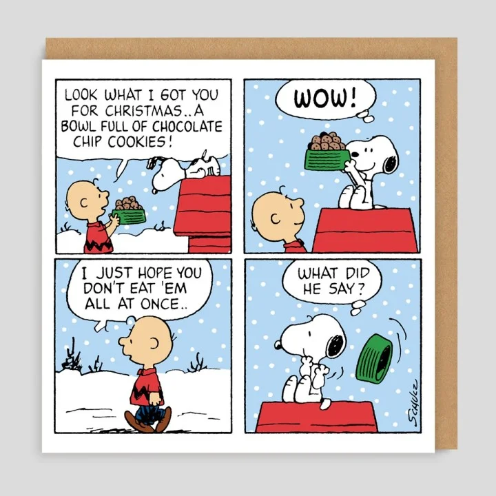 Biglietto di Natale Peanuts - Biscotti