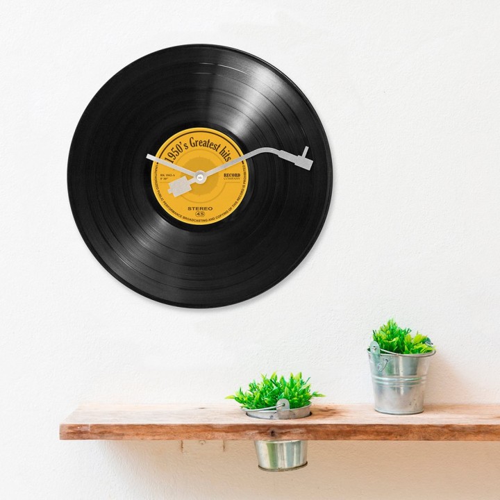 Orologio disco in vinile