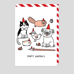 Biglietto di auguri Party Animals