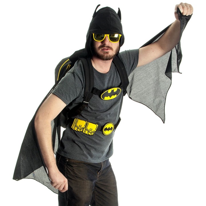Zaino Batman con ali e cappuccio