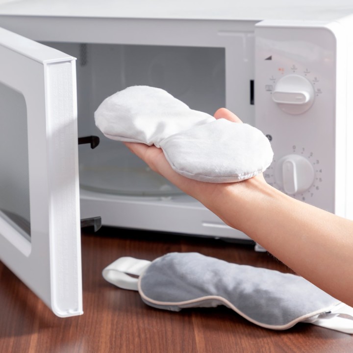 Maschera per occhi riscaldabile