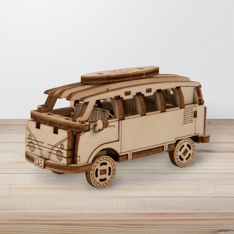 Mini puzzle 3D in legno Camper van