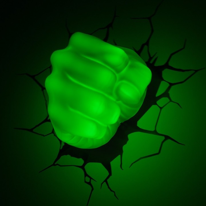 Luce da parete 3D Hulk