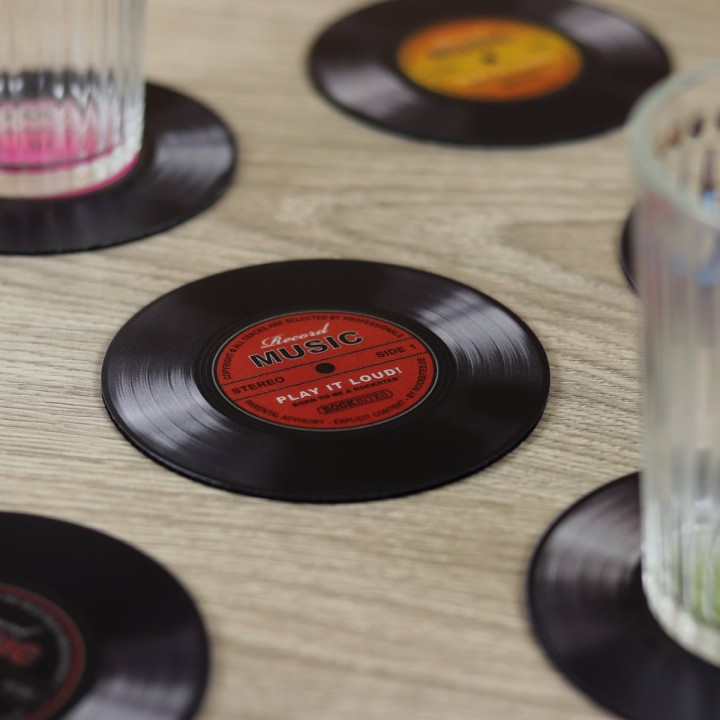 Sottobicchieri Dischi in vinile (set da 6)