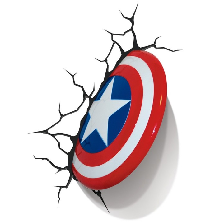 Luce da parete 3D Capitan America