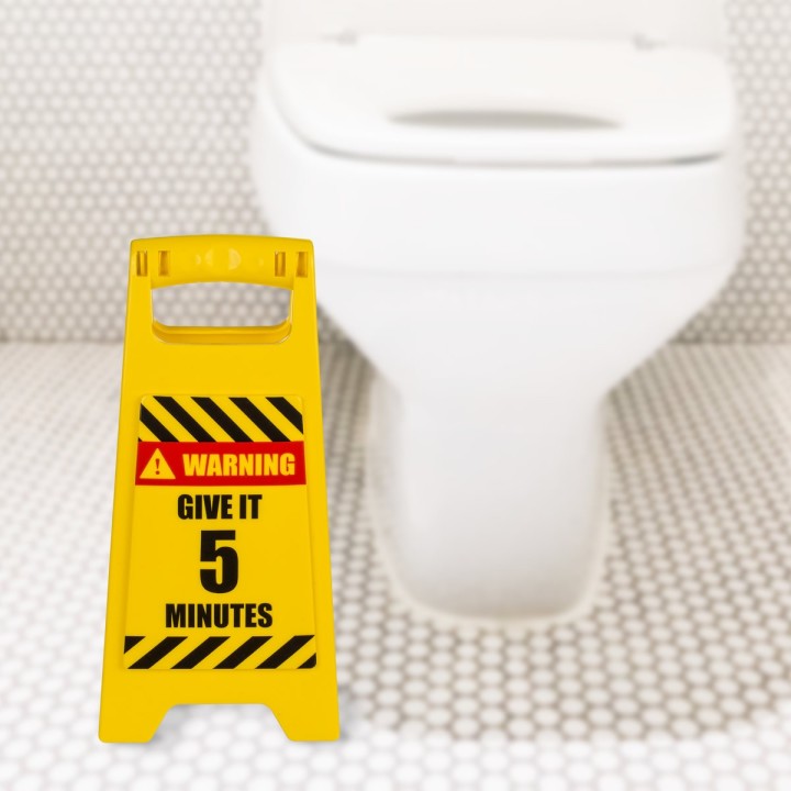Mini segnale di pericolo per Toilette