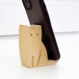Stand per smartphone Gatto in legno