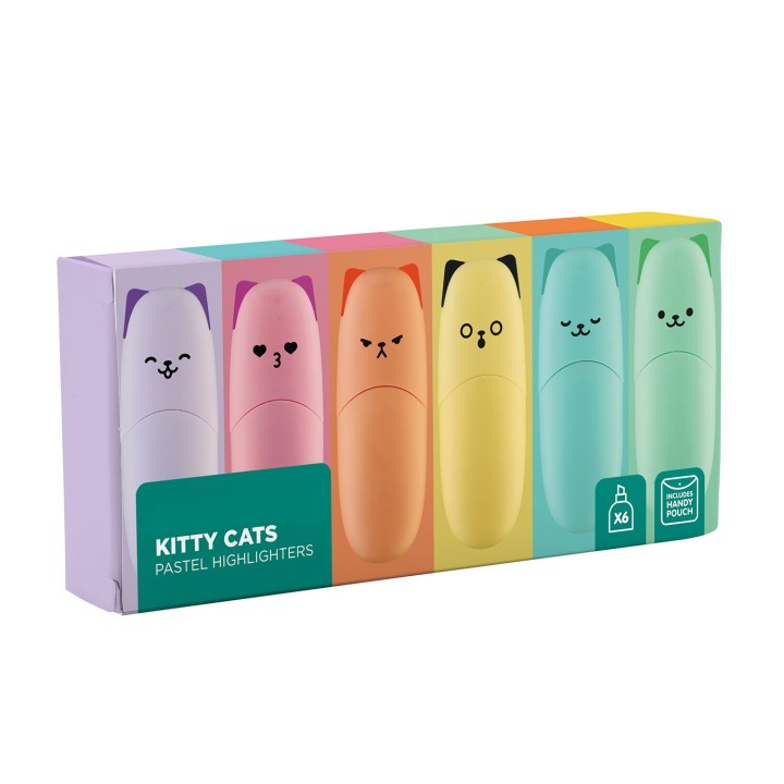Gatti evidenziatori (set da 6)