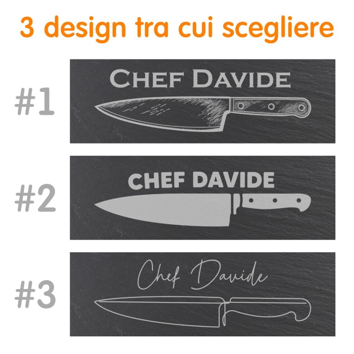 Piatto da Chef in ardesia personalizzato