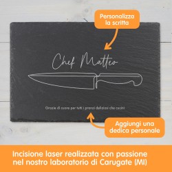 Piatto da Chef in ardesia personalizzato