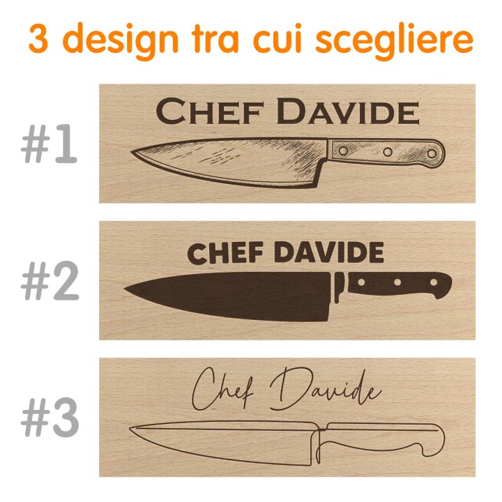 Tagliere personalizzato da Chef