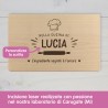 Tagliere personalizzato in cucina con amore