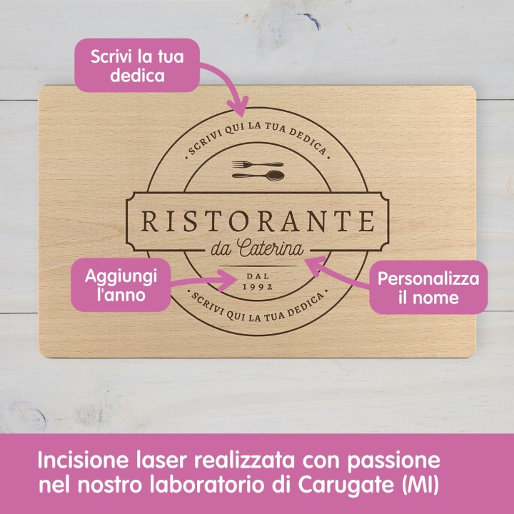 Tagliere personalizzato Ristorante di casa