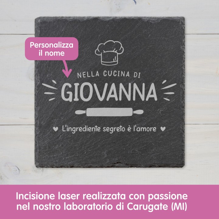 Piatto personalizzato In cucina con amore