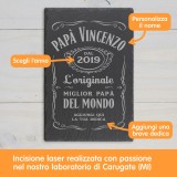 Piatto in ardesia personalizzato per Papà in stile Whisky