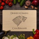 Tagliere personalizzato La cena sta arrivando