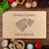 Tagliere personalizzato La cena sta arrivando