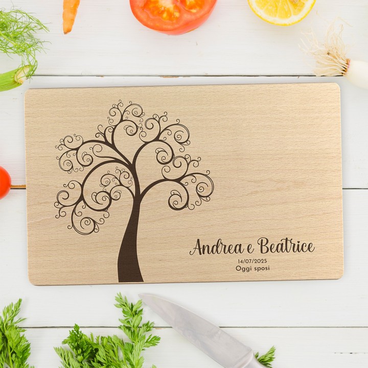 Tagliere personalizzato Albero dell'amore