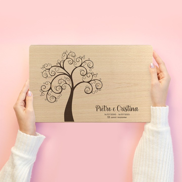 Tagliere personalizzato Albero dell'amore