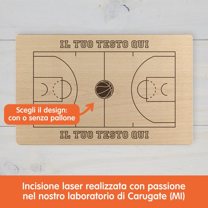 Tagliere personalizzato Campo da basket