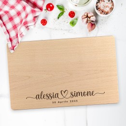 Tagliere personalizzato per coppie Cuore