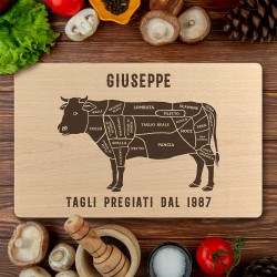 Tagliere personalizzato Tagli di carne