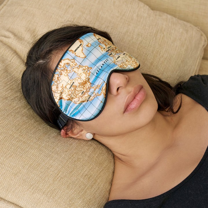 Maschera da notte Planisfero