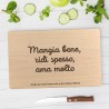 Tagliere personalizzato con frase