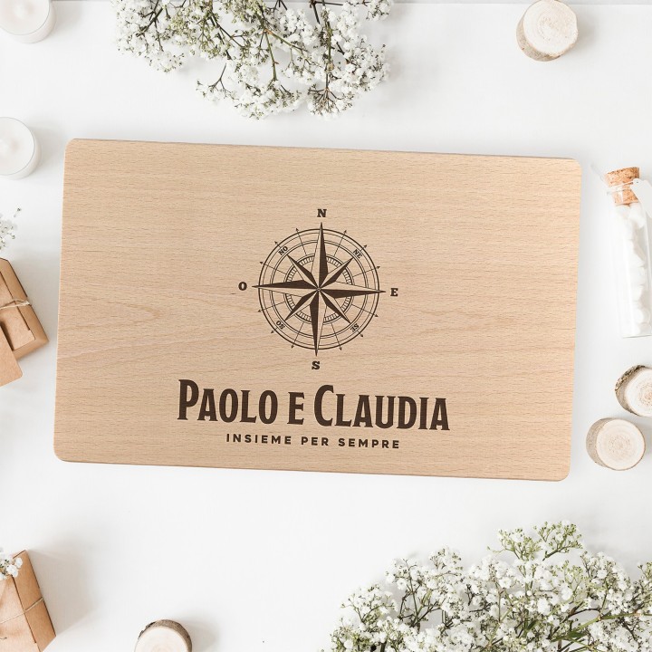 Tagliere personalizzato Rosa dei Venti