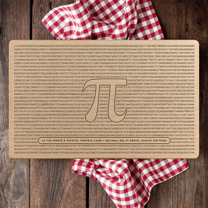 Tagliere personalizzato Pi Greco