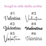 Borraccia termica personalizzata con nome corsivo