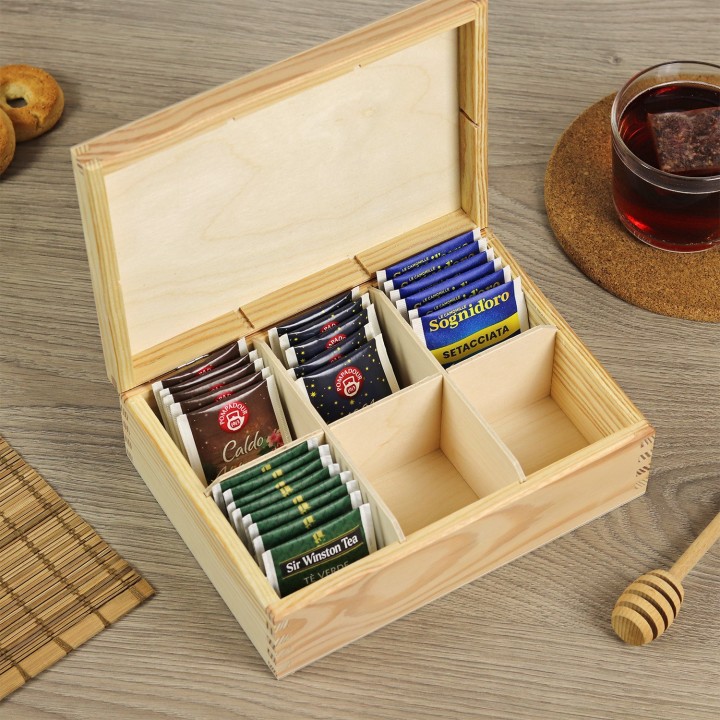 Scatola per il tè personalizzata - Teiera vintage