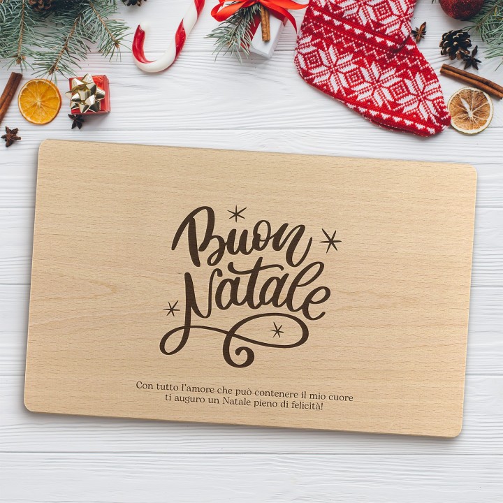 Tagliere personalizzato Buon Natale