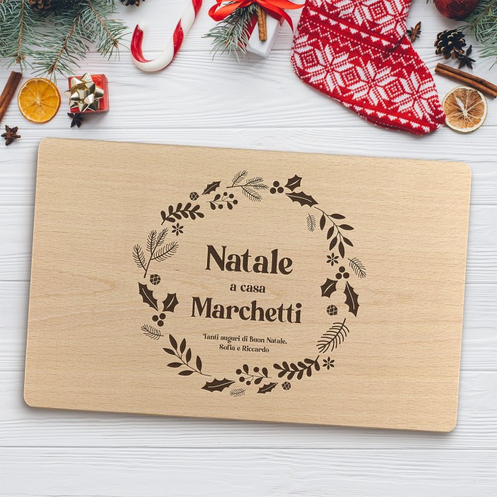 Tagliere personalizzato Natale in famiglia