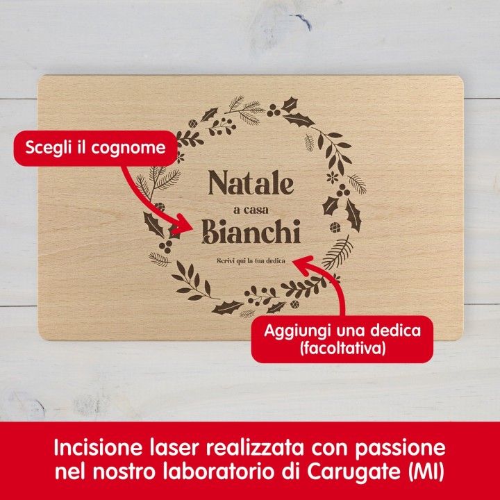 Tagliere personalizzato Natale in famiglia