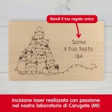 Tagliere natalizio personalizzato Albero di gatti
