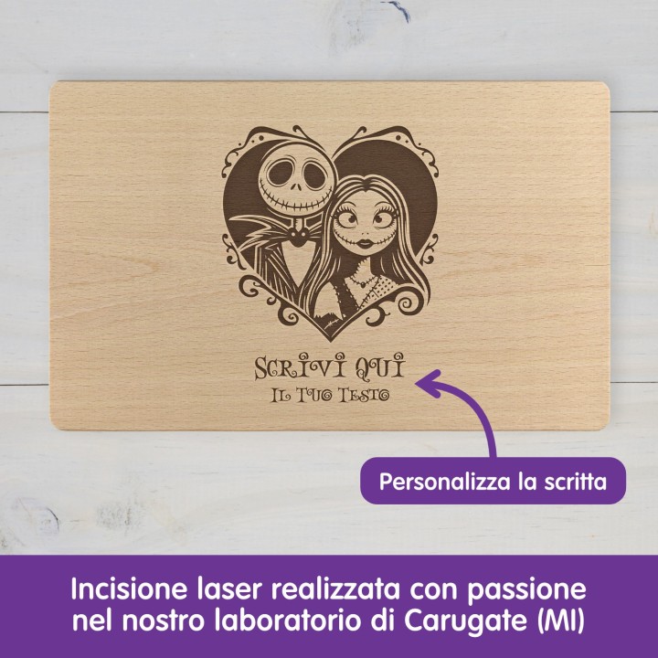 Tagliere personalizzato per coppie di Halloween