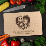 Tagliere personalizzato per coppie di Halloween
