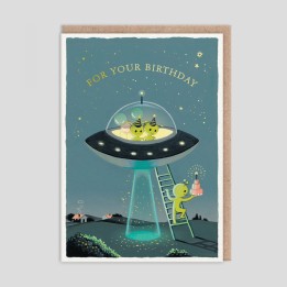 Biglietto di auguri di compleanno Disco volante