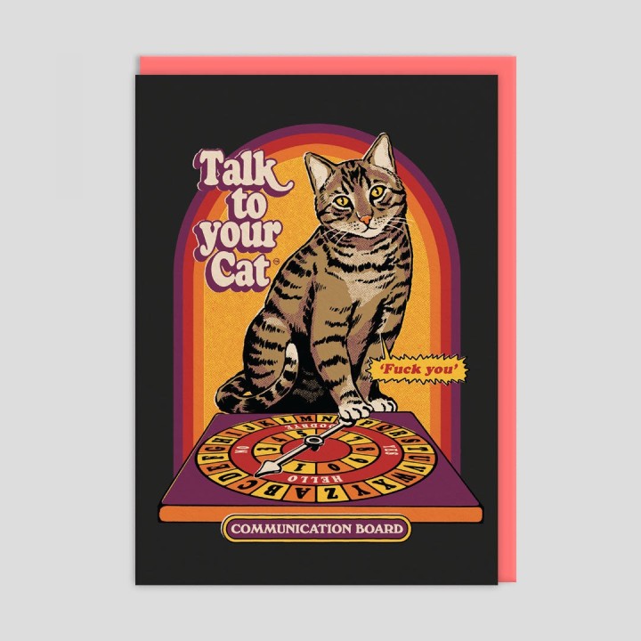 Biglietto di auguri Parla al tuo gatto