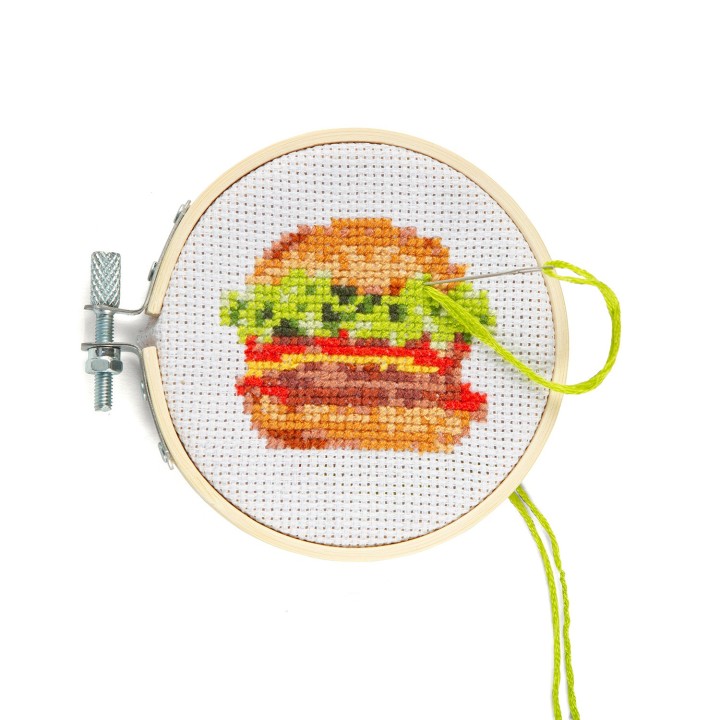 Mini Hamburger al punto croce