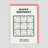 Biglietto di auguri di compleanno Sudoku