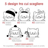 Sottobicchiere personalizzato Gatti natalizi