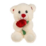 Orsetto di peluche con rosa