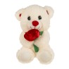 Orsetto di peluche con rosa