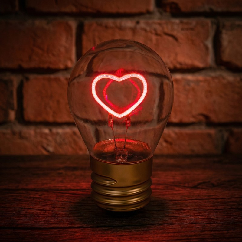 Lampadina senza fili - Cuore