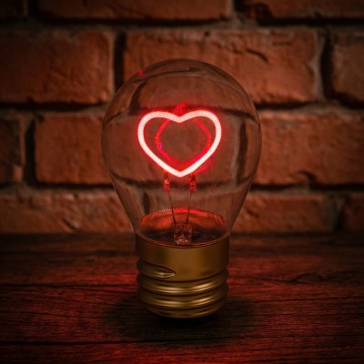 Lampadina senza fili - Cuore