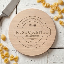 Tagliere personalizzato Ristorante di casa - rotondo