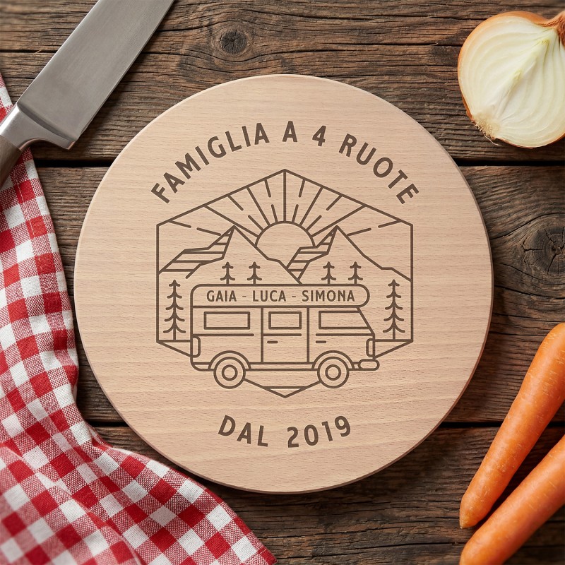 Tagliere personalizzato Camper - rotondo