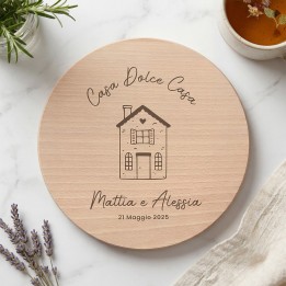 Tagliere personalizzato Casa dolce Casa - rotondo
